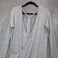 Athleta Gray Long Sleeve Knit Tunic Top Stretch Pullover Soft XS Extra Small