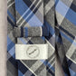 Bespoke Blue Gray White Plaid Tartan Stripe Geometric Executive Neck Tie Men's