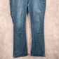 Levi's Denizen Curvy Skinny Straight Stretch Blue Denim Jeans 18M