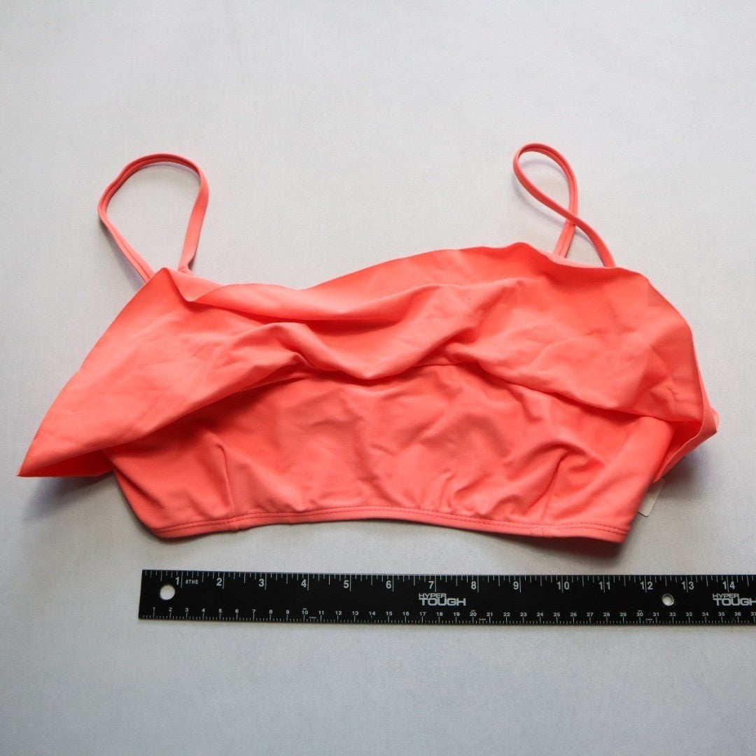 Old Navy Orange Cover Boho Swim Sports Bra Beach Bralette Bikini Top L Large