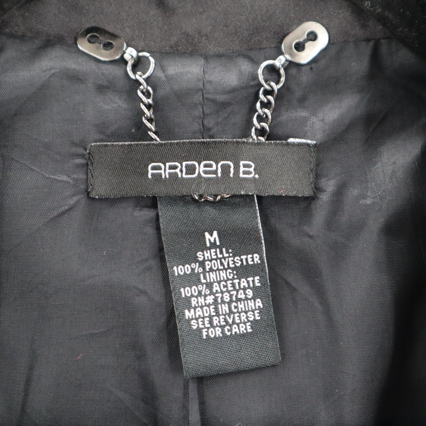 Arden B Black Tuxedo Peak Formal Cocktail Wedding Coat Jacket Blazer Medium
