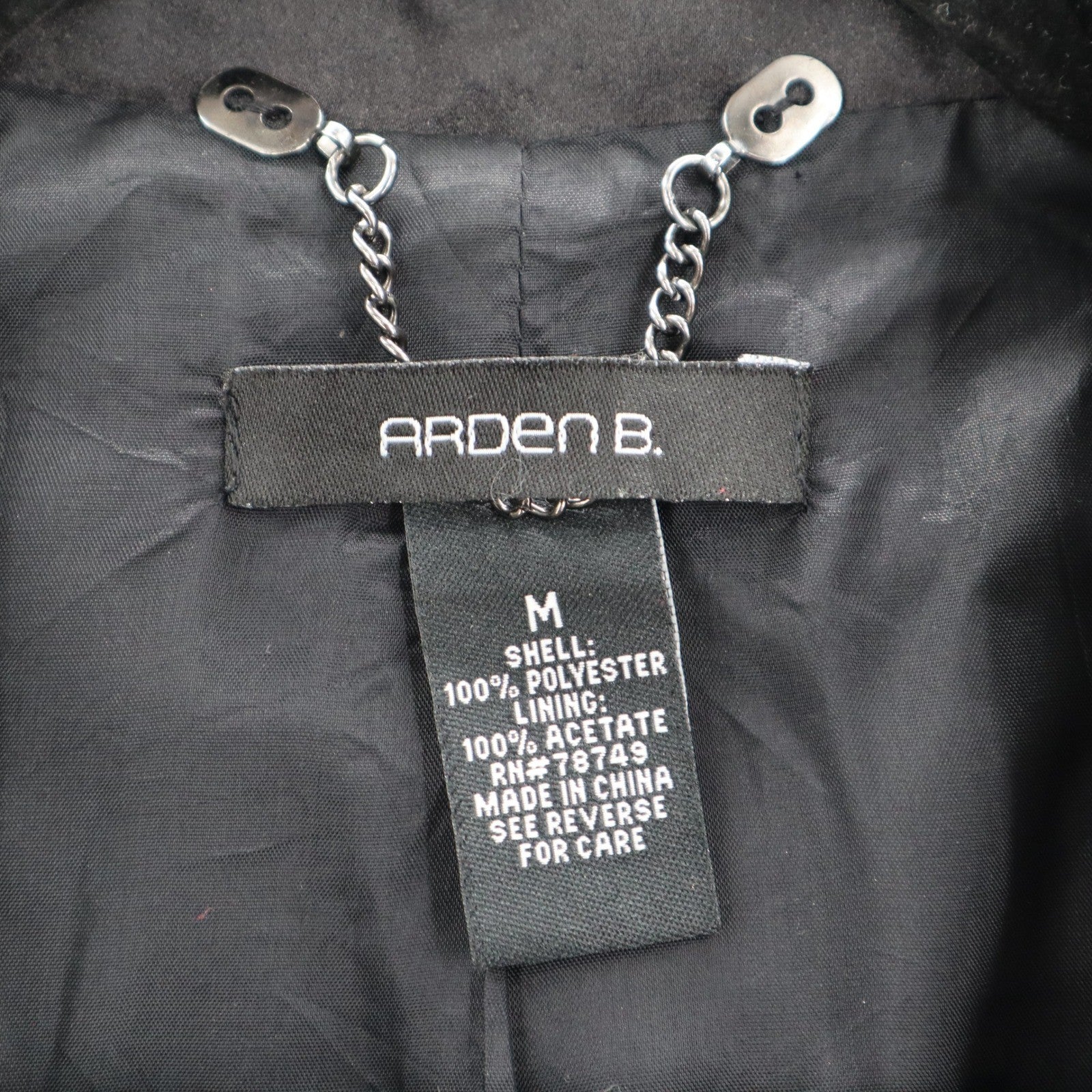 Arden B Black Tuxedo Peak Formal Cocktail Wedding Coat Jacket Blazer Medium