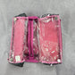Tahari Purple Star Double Zipper Toiletries Snap Makeup Cosmetics Bag