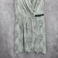 Michael Kors Black White Wrap Midi Knee Length Short Sleeve Dress Large