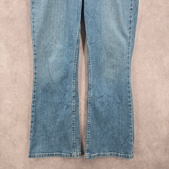Levi's Strauss Blue Low Rise Bootcut Flare Blue Denim Pants Jeans Short 8