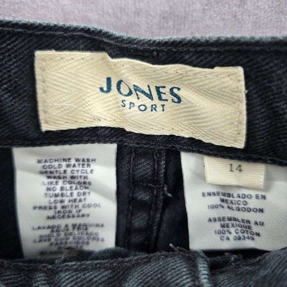 Jones Sport Black Denim Jeans Straight Leg Casual Pants 14