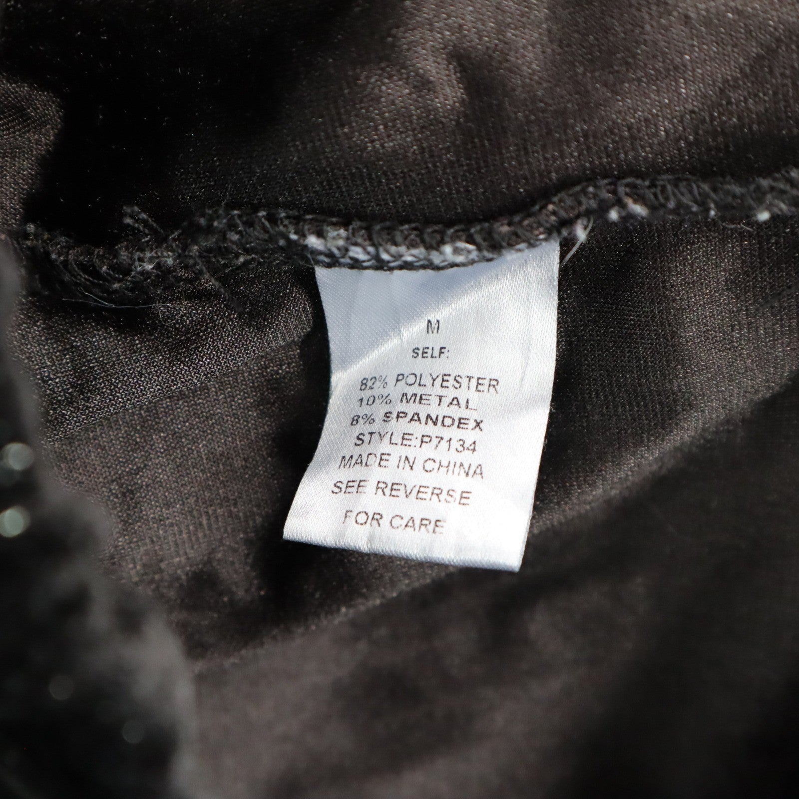 See and Be Seen Black Velvet Wide Leg Pants Glitter Stretch Trousers VTG Medium