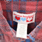 American Sweetheart Red Plaid Flannel Button Up Long Sleeve VTG Western Shirt XL