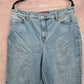 Gloria Vanderbilt Amanda Light Blue Zip Up Button Womens Regular Jeans Size 12