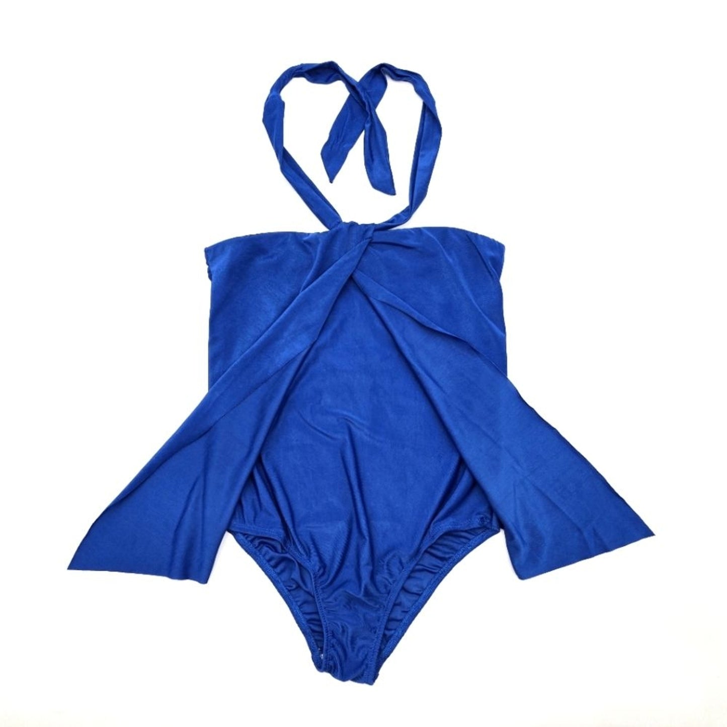 Old Navy Blue Halter One Piece Bathing Suit Swimwear Swimsuit Medium