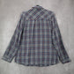 Entro Gray Plaid Flannel Button Down Western Cotton Tartan Extra Large XL