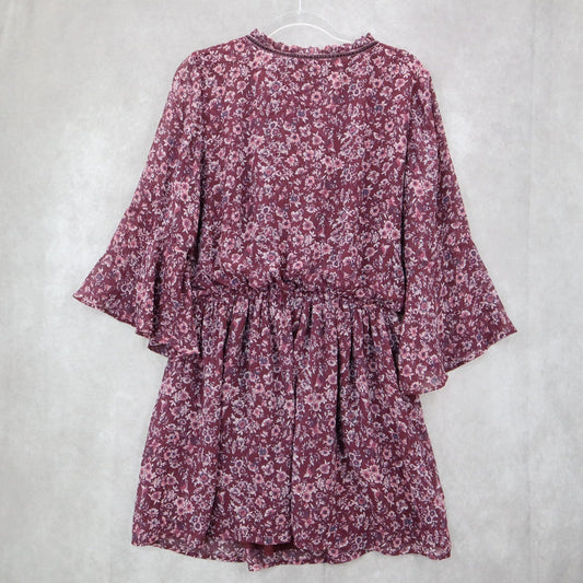 Speechless Purple Floral Fit Flare Boho Ruffle Flirt Bell Sleeve Dress Plus 1X