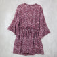 Speechless Purple Floral Fit Flare Boho Ruffle Flirt Bell Sleeve Dress Plus 1X