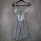 Hollister Blue Stripe Fit Flare Cutout Nautical Beach Tie Preppy Dress Small S