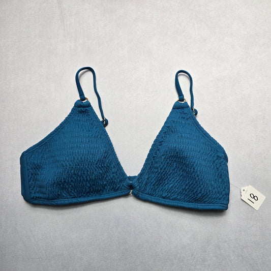 Xhilaration Blue Boho Padded Swim Sports Bra Beach Bralette Bikini Top L Large