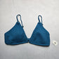 Xhilaration Blue Boho Padded Swim Sports Bra Beach Bralette Bikini Top L Large