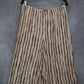 Zac & Rachel Yellow Stripe Pull On Wide Leg Boho Comfy Trouser Pants Large