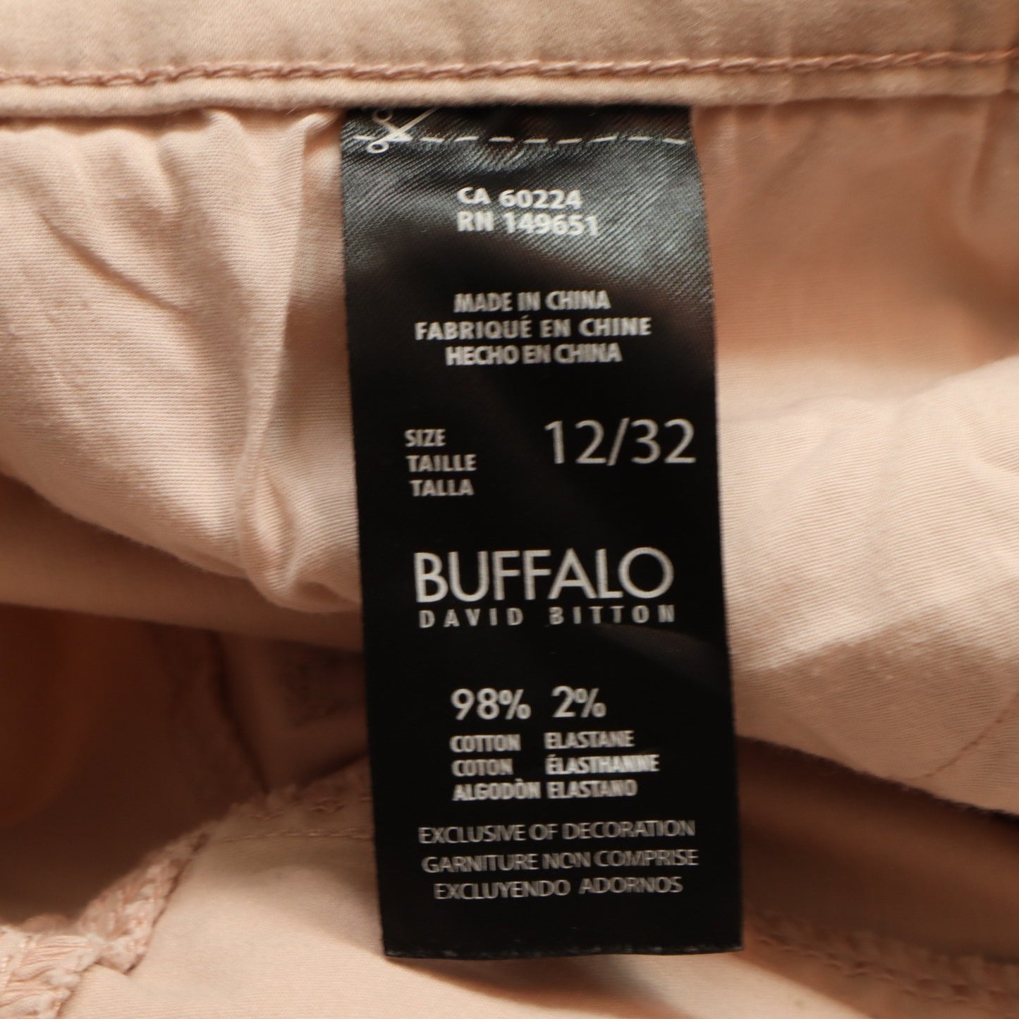 Buffalo David Bitton Pink Mid Rise Stretch Skinny Ankle Grazer Cotton Pant 12/32