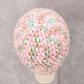 Pink Crochet Cable Knit Y2K Vintage Cottage Cozy Beanie Cap Hat OS