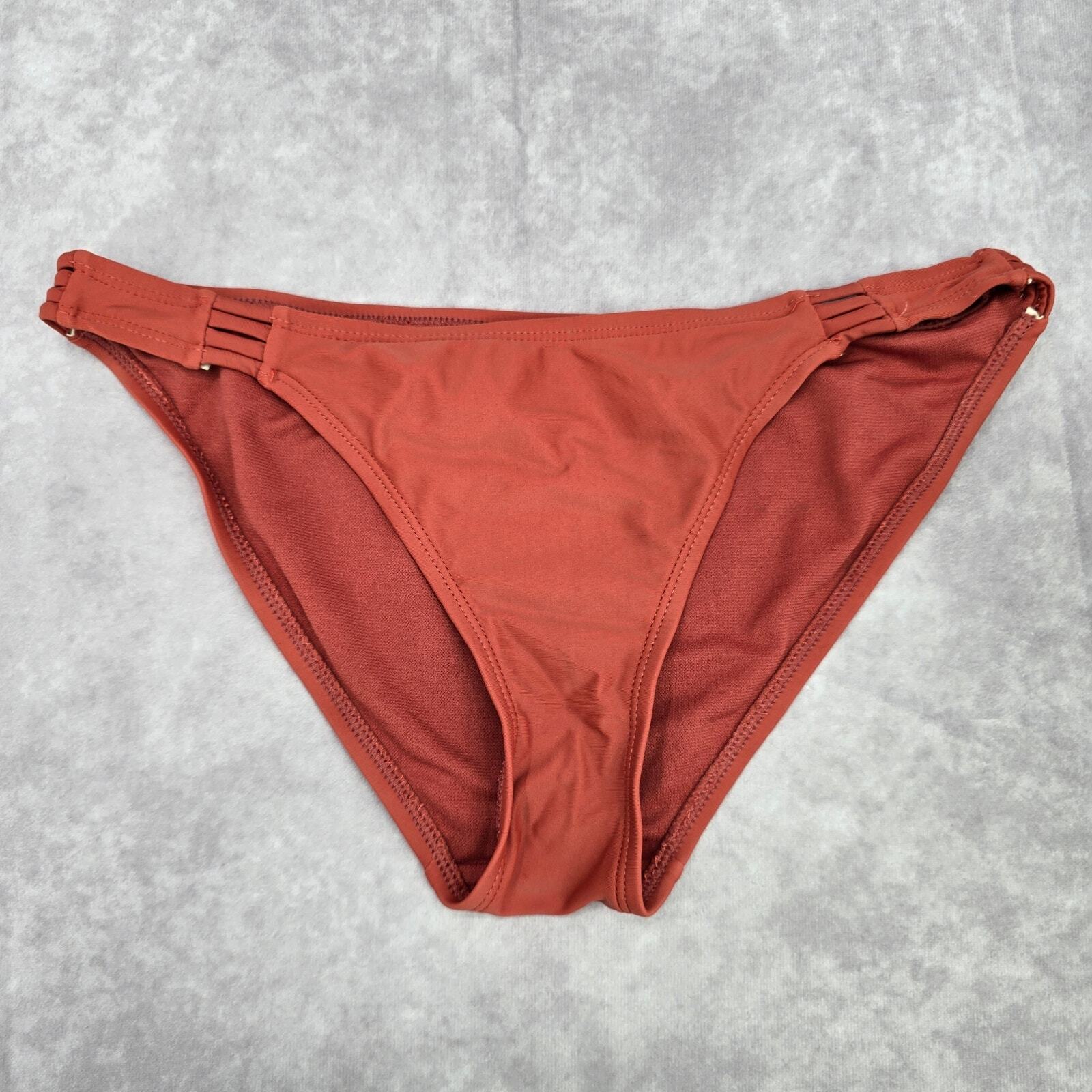Orange Rust Copper Brown Cheeky Medium Bikini Bottom Swimwear M