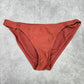 Orange Rust Copper Brown Cheeky Medium Bikini Bottom Swimwear M