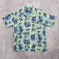 Address Unknown Green Palm Tropical Surf Island Vintage Relax Hawaiian Shirt L