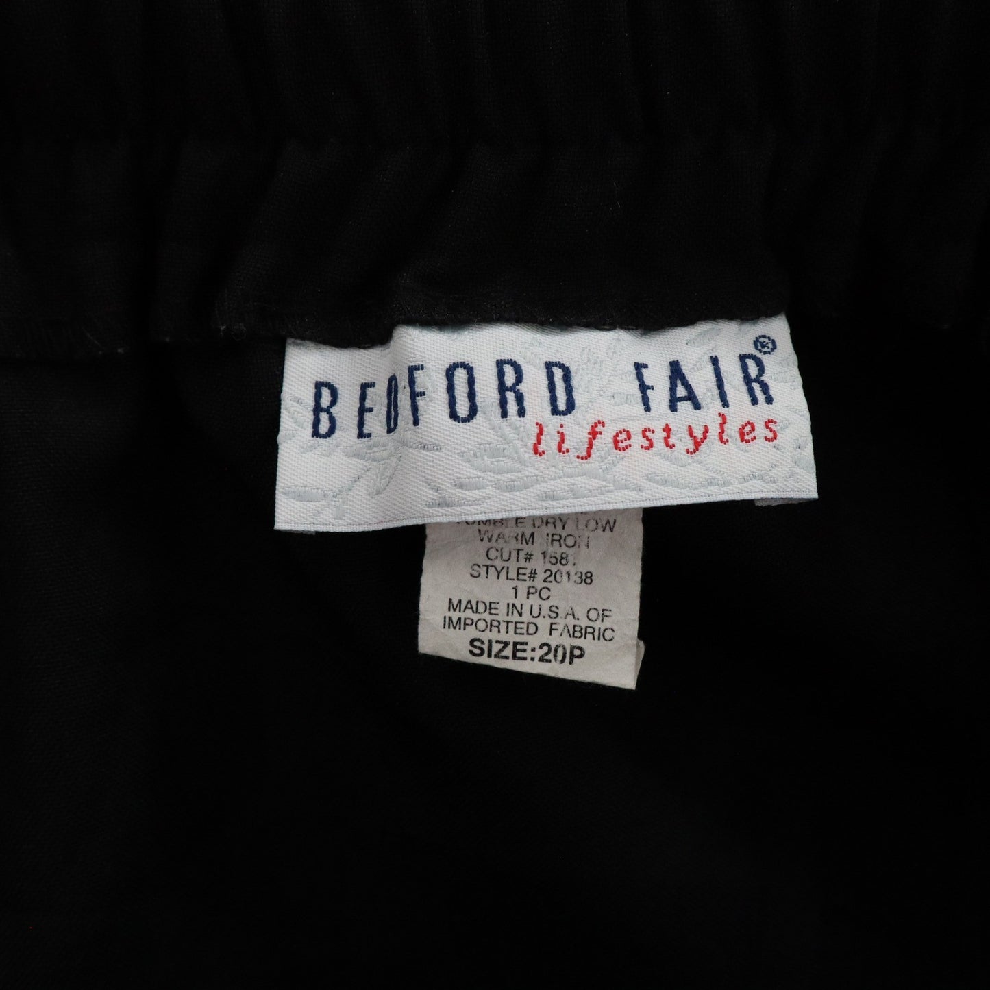 Bedford Fair Black Pull On Secretary Midi Church Pocket Flare Skirt Plus 20P