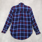American Eagle Outfitters Boyfriend Fit Blue Flannel Plaid Lumberjack Rugged XS