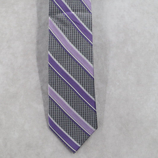 Pronto Uomo Couture Purple Stripe Executive Formal Business Classic Men's Tie