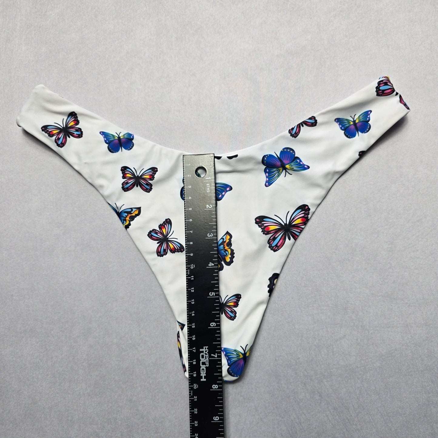 Zaful White Butterfly Thong Swim Beach Cheeky Flirty Boho Bikini Bottom L Large