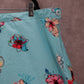 George Blue Floral Mini Short Flare Lace Trim Preppy Zip Button Skirt Plus 24W