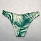 Green Leaf Tropical Swim Beach Cheeky Flirty Boho Bikini Bottom L Large