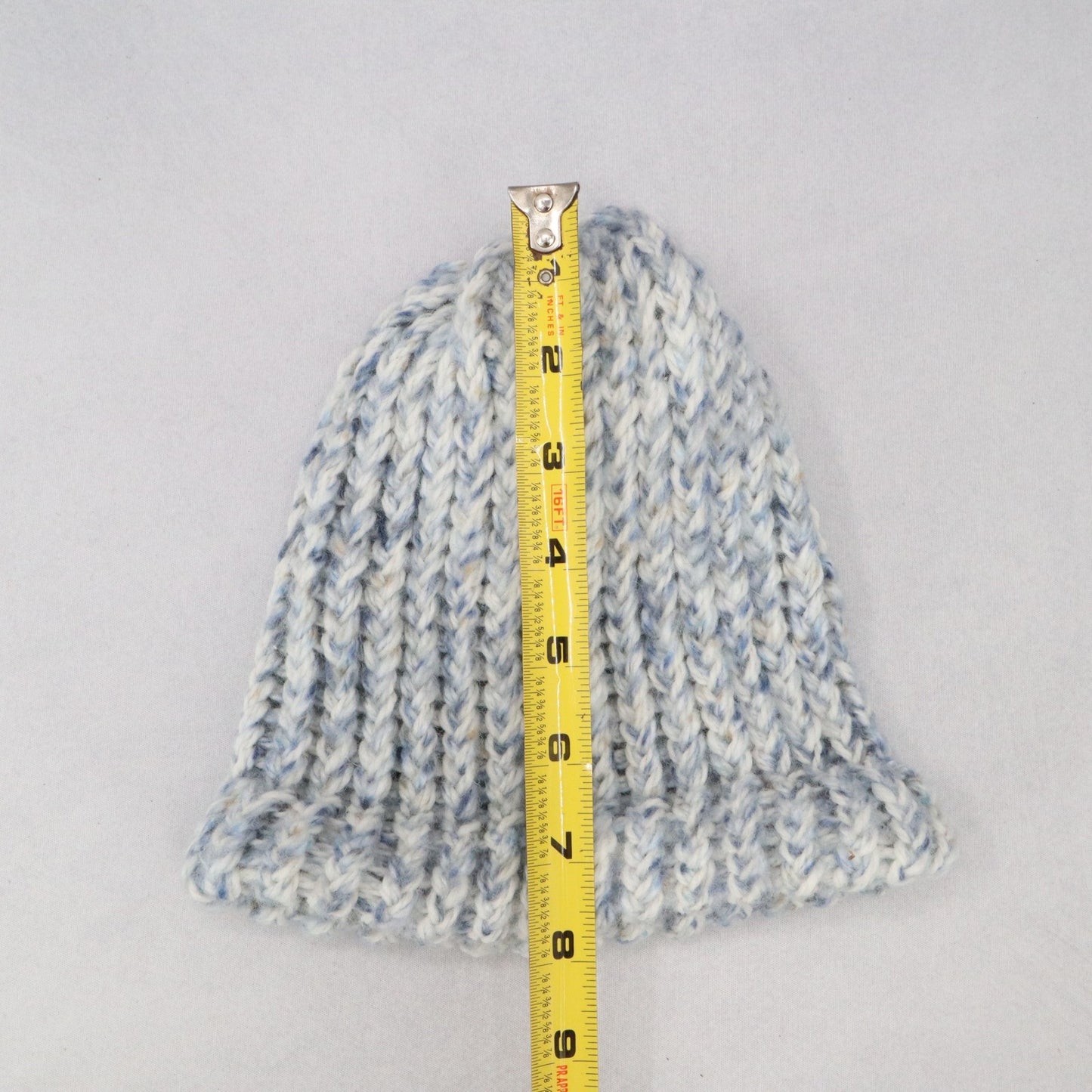 Blue Cable Knit Y2K Vintage Hippy Boys Girls Youth  Bucket Beanie Cap Hat