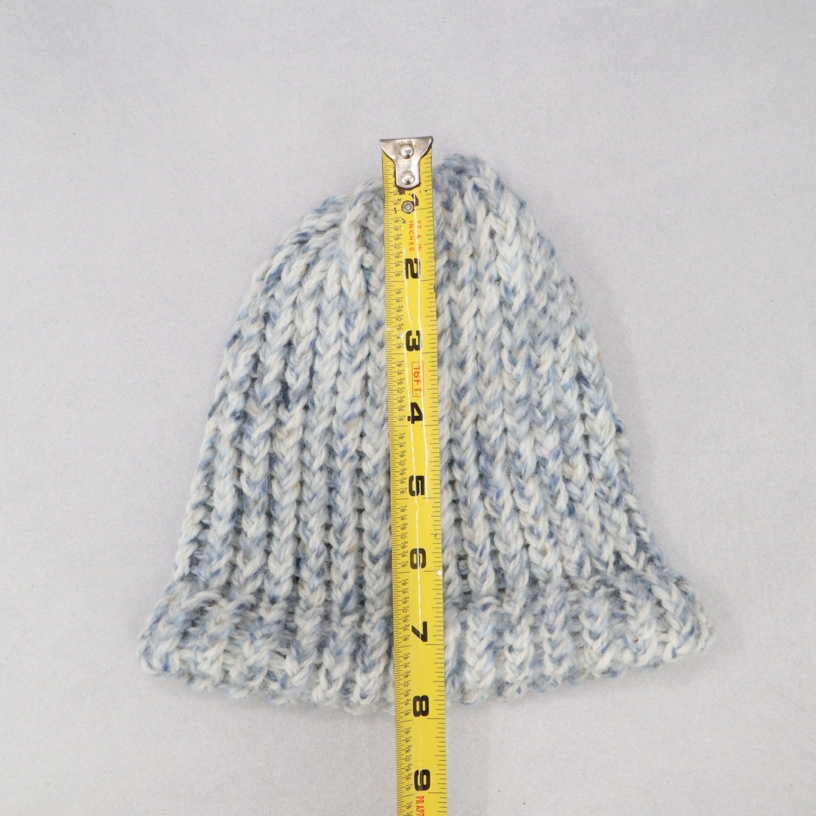 Blue Cable Knit Y2K Vintage Hippy Boys Girls Youth  Bucket Beanie Cap Hat