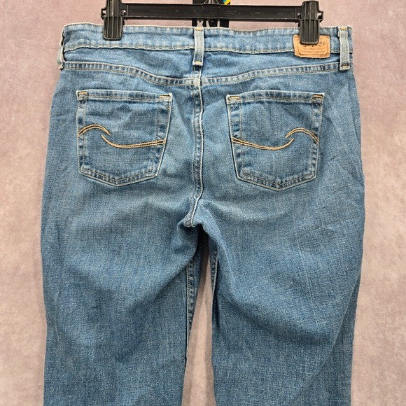 Levi's Strauss Blue Low Rise Bootcut Flare Blue Denim Pants Jeans Short 8