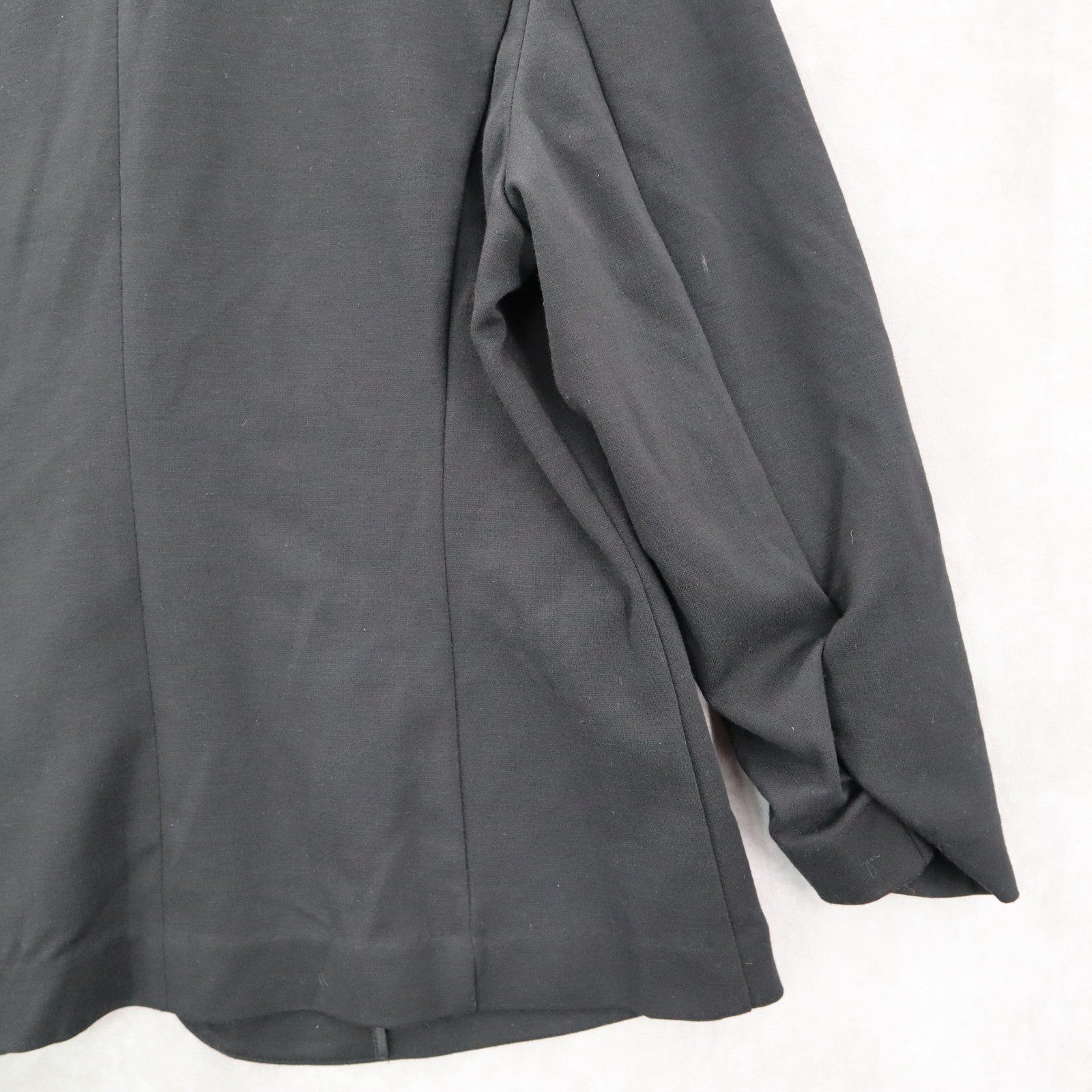 Christian Siriano Black Ruche Sleeves Notch Suit Coat Jacket Blazer Extra Large