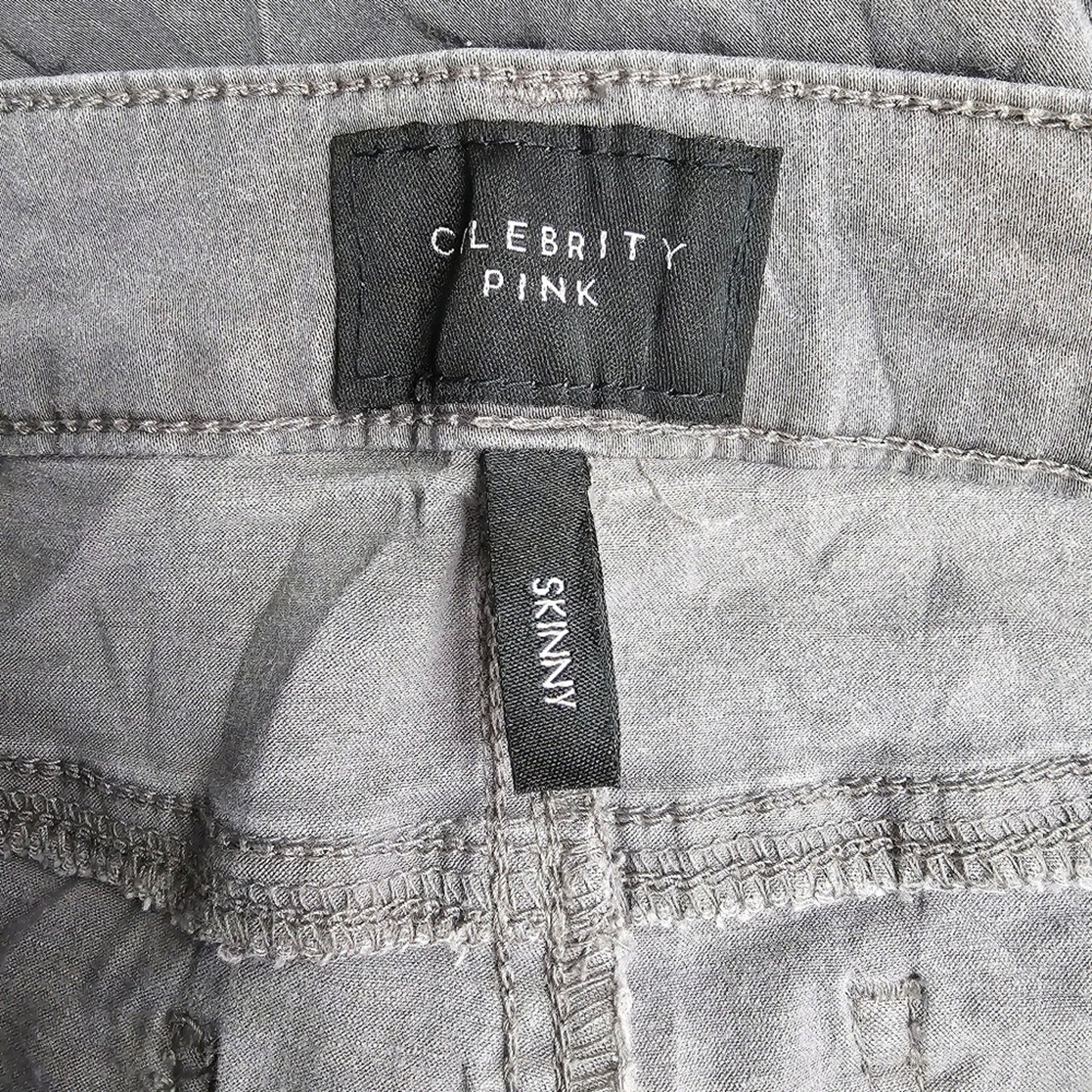Celebrity Pink Grey Skinny Jeans Denim Pants Bottoms Size 7/28