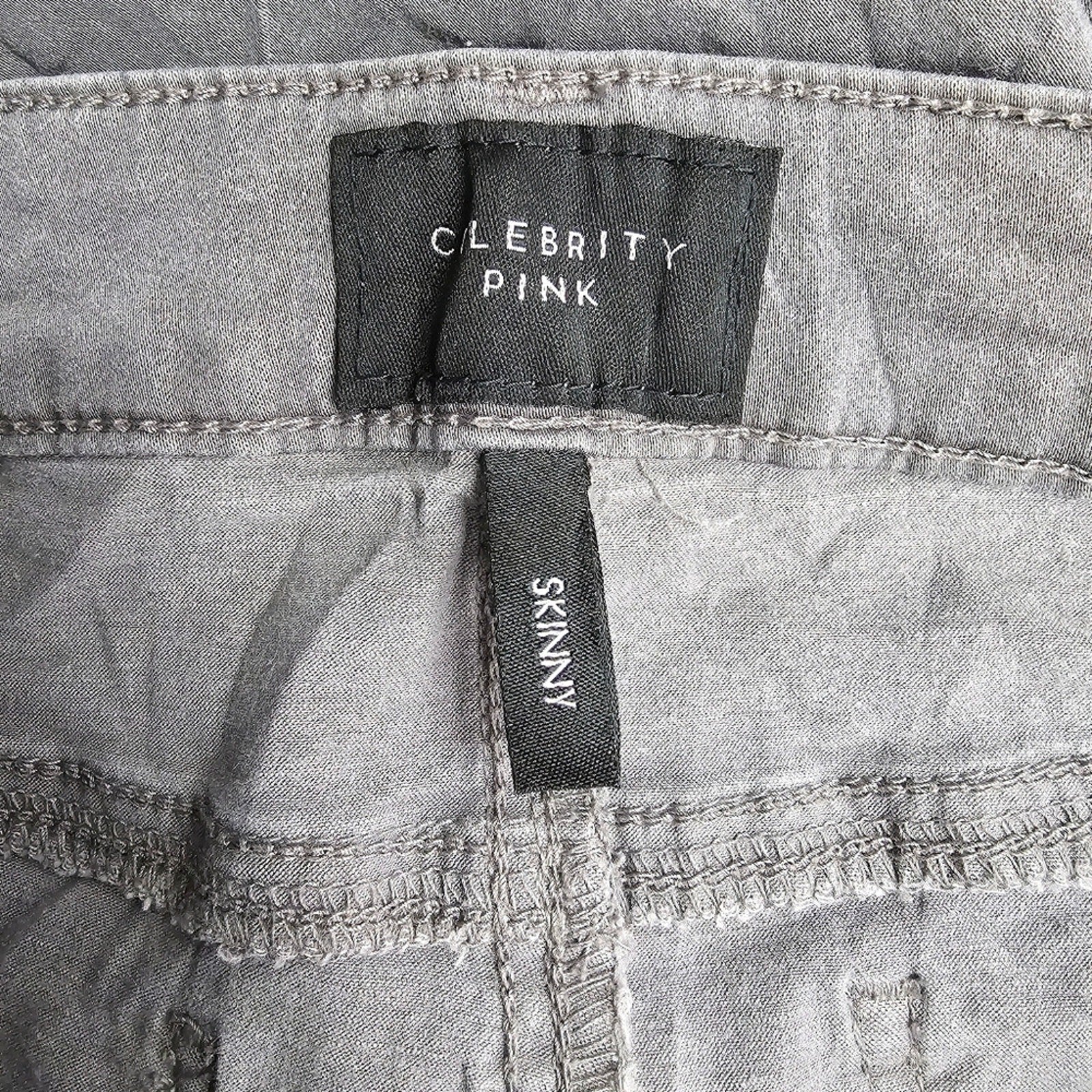 Celebrity Pink Grey Skinny Jeans Denim Pants Bottoms Size 7/28