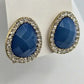 Blue Rhinestone Stud Large Boho Retro Hook Dangle Earrings Fashion Jewelry E59