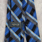 Arrow Blue Gray Black Plaid Tartan Stripe Executive 100% Silk Men's Neck Tie