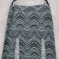DGNY Gray Chevron Split Long Maxi Boho Stretch Fun Flirty Beach Skirt Plus 2X