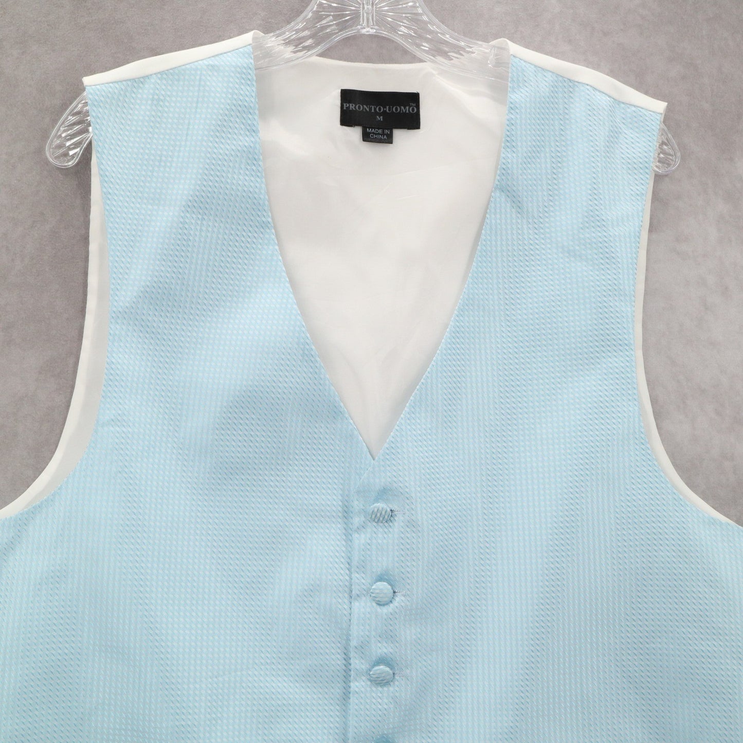 Pronto Uomo Blue 5 Button Point Waistcoat Tuxedo Formal Suit Vest 42R Medium