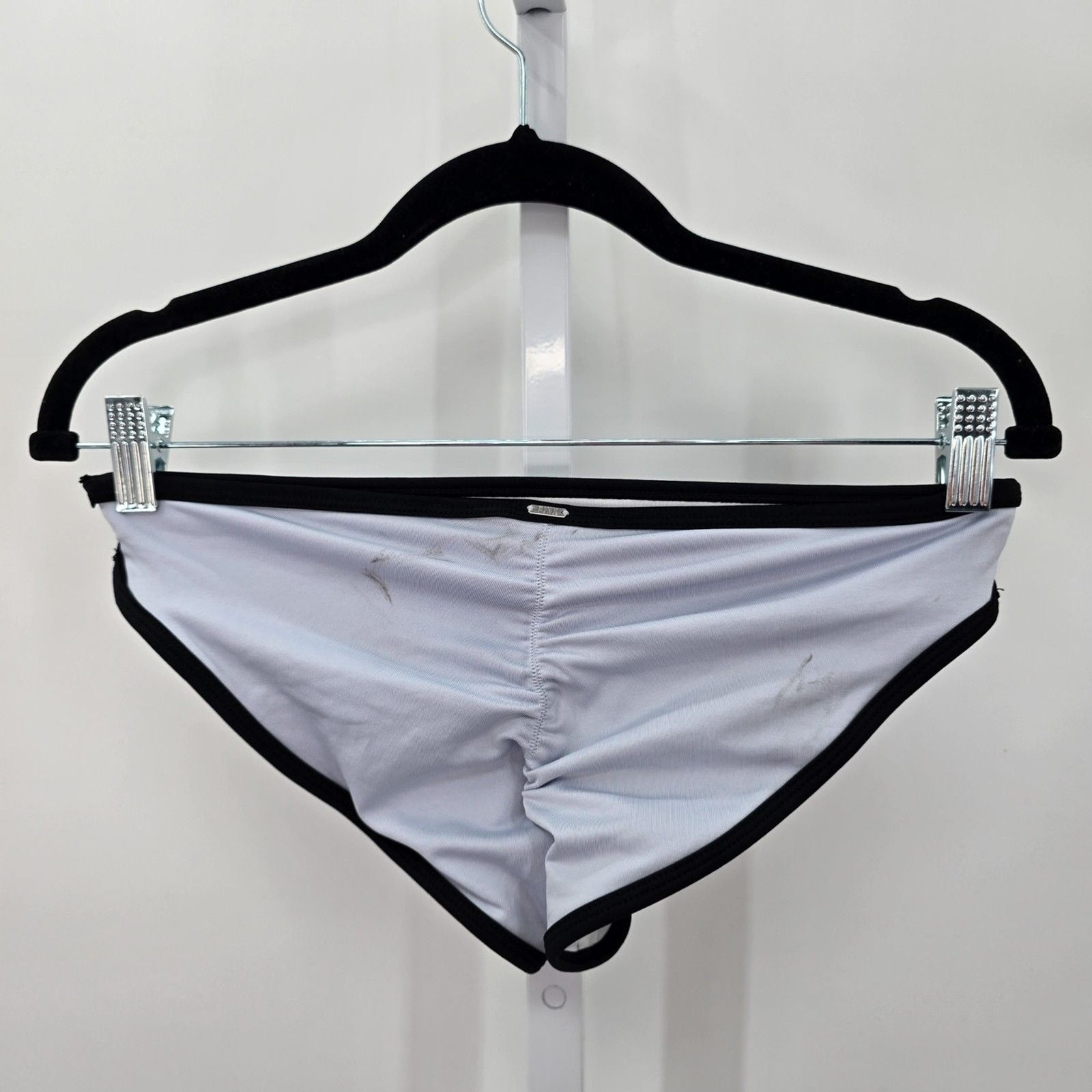 Victoria Secret Pink Active White Black Cheeky Bikini Bottoms Swim Size Medium