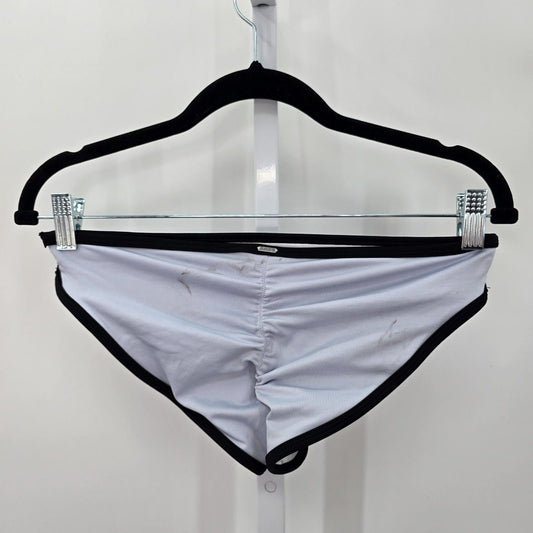 Victoria Secret Pink Active White Black Cheeky Bikini Bottoms Swim Size Medium