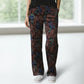 Joan Rivers Black Wide Leg Pull On Velvet Paisley Vintage Whimsy Pants Small
