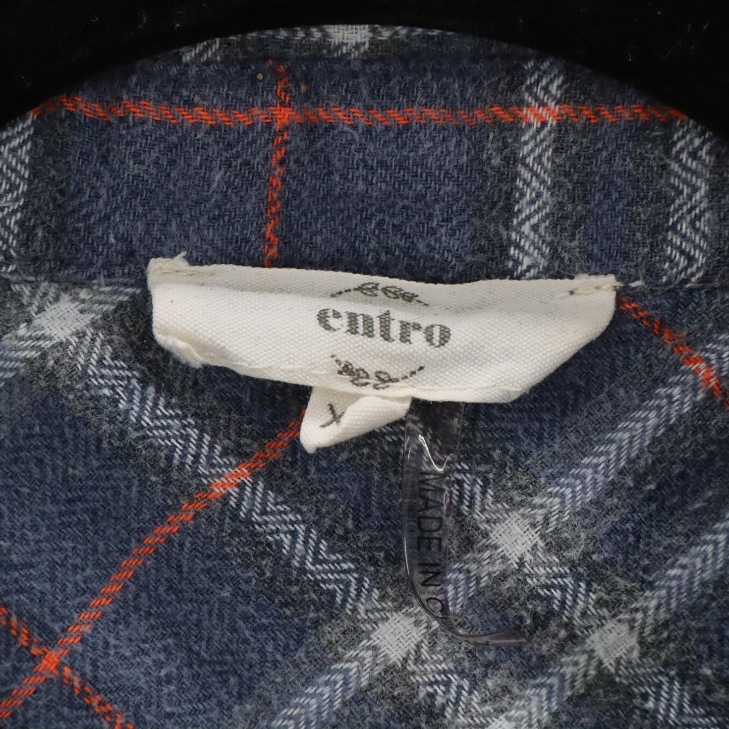 Entro Gray Plaid Flannel Button Down Western Cotton Tartan Extra Large XL