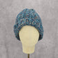 Blue Pink Crochet Knit Bucket Cap Hat Fun Vintage Y2K Funky Beanie