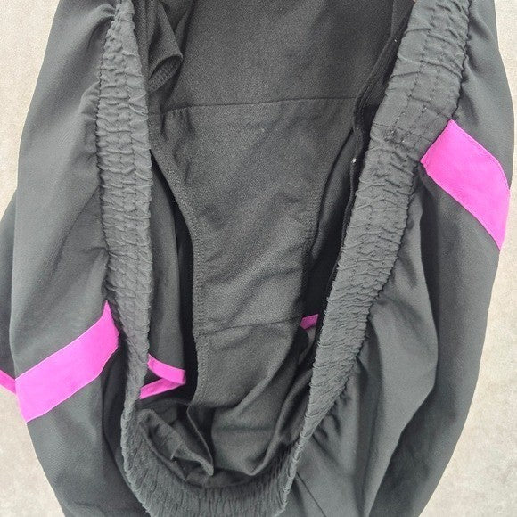 Old Navy Active Black Purple Shorts Pull On Athletic Running Shorts L Large