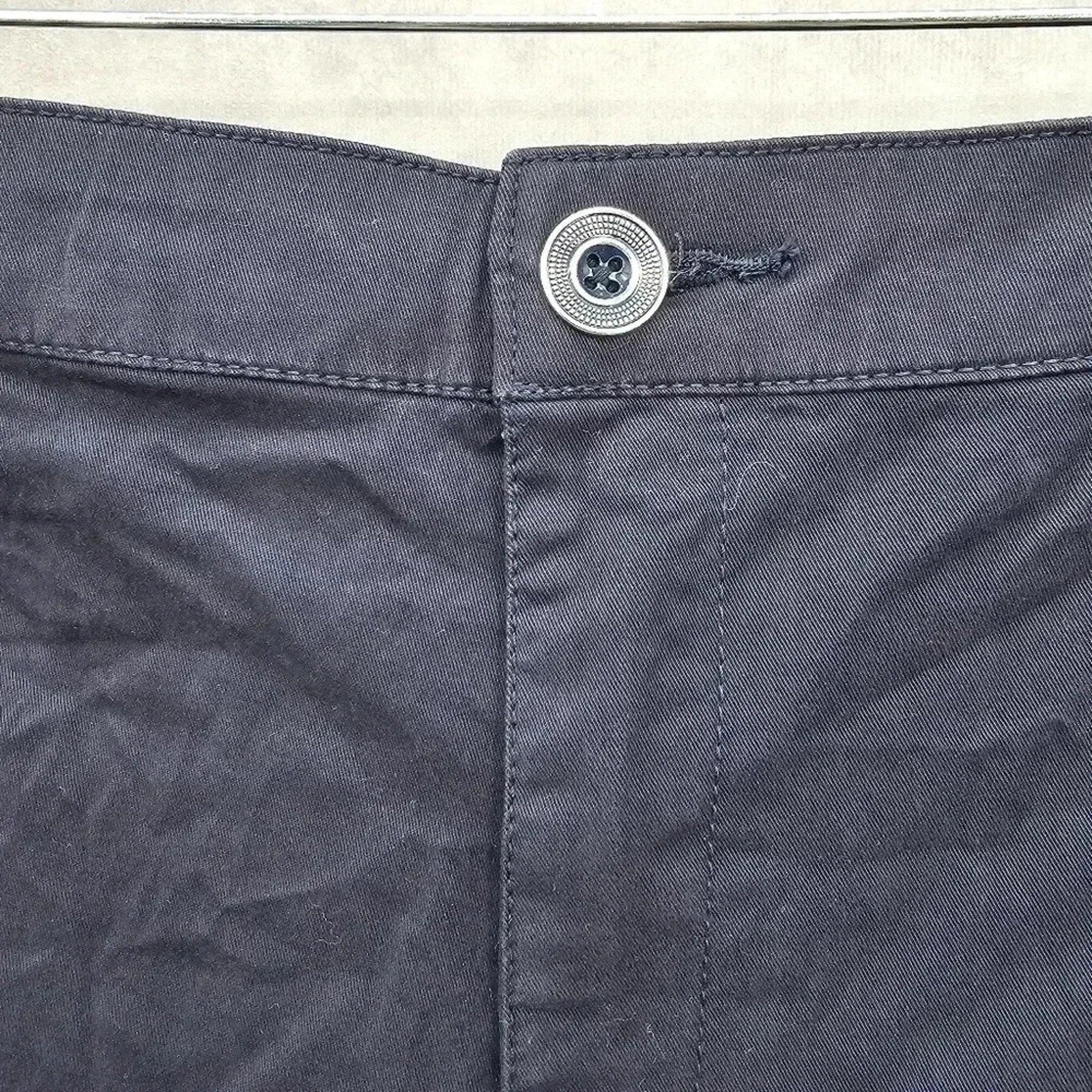 Lane Bryant Navy Blue Cotton Flat Womens Preppy Front Shorts Size 26 3X NWT