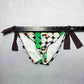 Personal Identity Brown Green Circle Tie Swim Beach Flirty Bikini Bottom Large